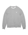 Acne Studios Face-patch Crew Neck Sweatshirt In Gray