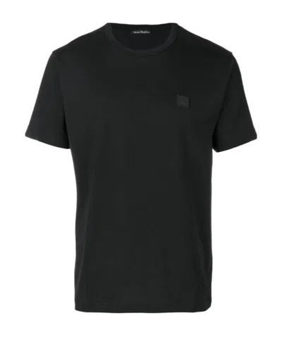 Acne Studios Nash Face M Short Sleeve Regular T-shirt In Black
