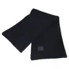 Acne Studios Face Patch Knitted Scarf In Black Wool In Black