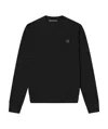 Acne Studios Face Patch Wool Jumper In Black