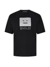 Acne Studios Face Smile Oversize T-shirt In Black