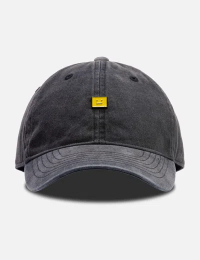 Acne Studios Face Stud Cap In Gray