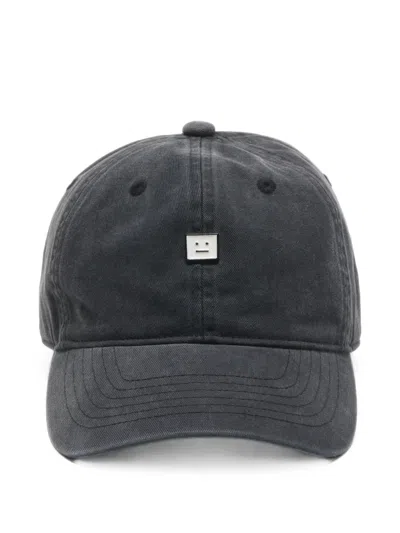Acne Studios Face Stud Cap In Gray