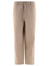 Acne Studios Looped Pockets Trousers With Front And Back In Beige