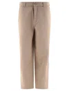 Acne Studios Looped Pockets Trousers With Front And Back In Beige