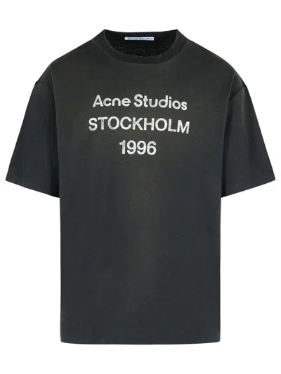 Acne Studios Faded Black Cotton Blend T-shirt Men