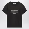 Acne Studios Faded Black Cotton T-shirt With Logo Women