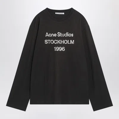 Acne Studios Faded Black Long Sleeve T-shirt Men