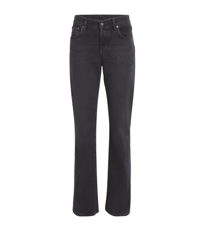 Acne Studios Faded Bootcut Jeans In Black