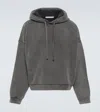 Acne Studios Men Logo Cotton Hoodie In Faded Black