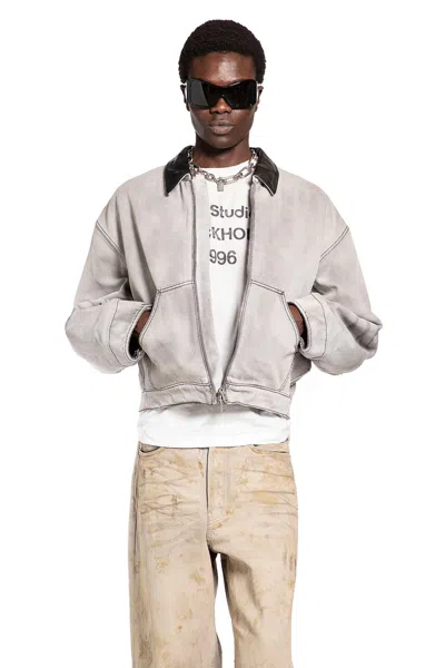 Acne Studios Faded Denim Jacket In Neutral
