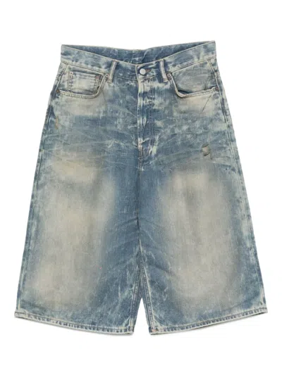 Acne Studios Blue Loose Fit Denim Shorts