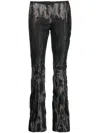 Acne Studios Faded-effect Flared Trousers In Black