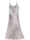 Acne Studios Faded-effect Midi Dress In Grey