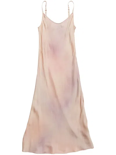 Acne Studios Faded-effect Midi Dress In Nude