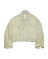 Acne Studios Faded-wash Denim Jacket In Nude