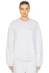 Acne Studios Faihra Crewneck Sweater In Pale Grey Melange
