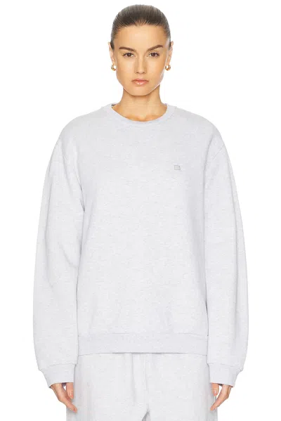 Acne Studios Faihra Crewneck Sweater In Pale Grey Melange