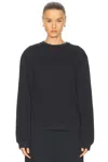 Acne Studios Faihra U Face Crewneck Sweater In Black