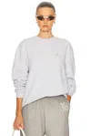Acne Studios Faihra U Melange Face Crewneck Sweater In Gray