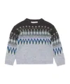 Acne Studios Nordic Mohair Crewneck Sweater In Grey In Multi