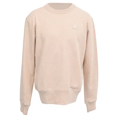 Pre-owned Acne Studios Fairview Face Sweatshirt In Beige Cotton