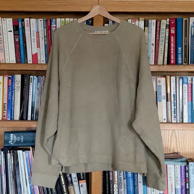 Pre-owned Acne Studios Farmy Teddy Dusty Green Sweatshirt