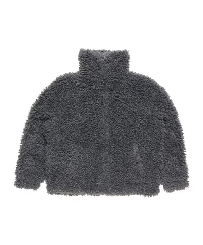 Acne Studios Faux Fur Bomber Jacket In Blue