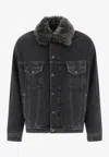 Acne Studios Faux-fur Collar Denim Jacket
