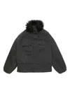 Acne Studios Faux-fur Collar Jacket In Black