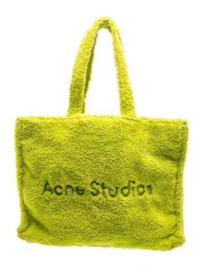 Pre-owned Acne Studios Faux Fur Evening Bag In Green