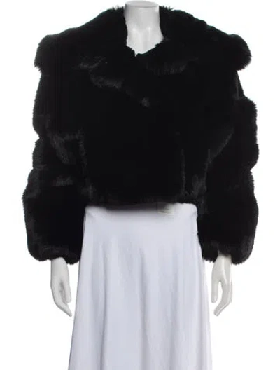 Pre-owned Acne Studios Faux Fur Faux Fur Jacket In Black