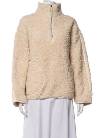 Pre-owned Acne Studios Faux Fur Faux Fur Jacket In Neutrals