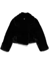 Acne Studios Fluffy Faux Fur Jacket Black In Black