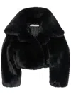 Acne Studios Jacka Faux Fur Collar Svart In Black