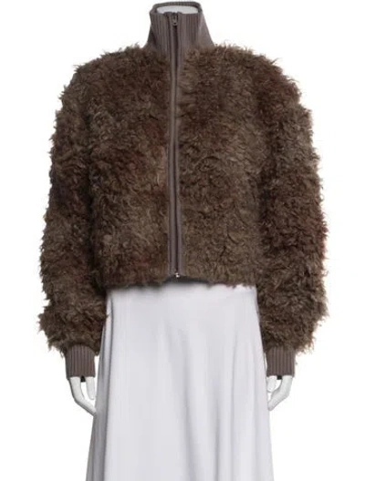 Pre-owned Acne Studios Faux Fur Jacket In Brown