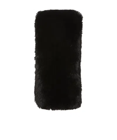 Acne Studios Faux-fur Scarf In Black