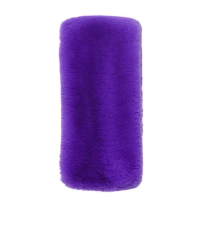 Acne Studios Faux-fur Scarf In Purple
