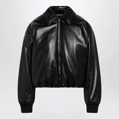 Acne Studios Faux Leather Bomber Jacket Black Women
