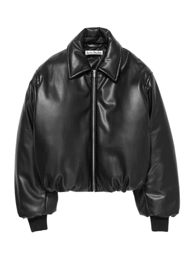 ACNE STUDIOS ACNE STUDIOS FAUX LEATHER JACKET BLACK