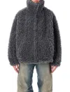 Acne Studios Felemmy Faux Shearling Jacket In Black