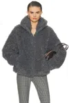 Acne Studios Felemmy Oversize Jacket In Gray
