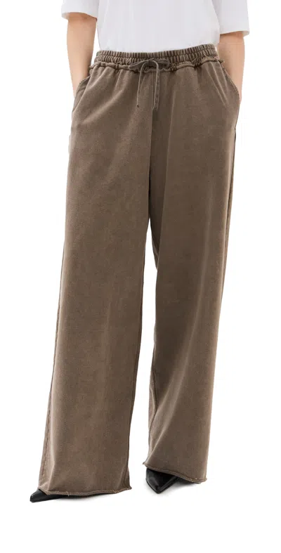 Acne Studios Felin Gothic Logo Sweatpants Taupe Brown