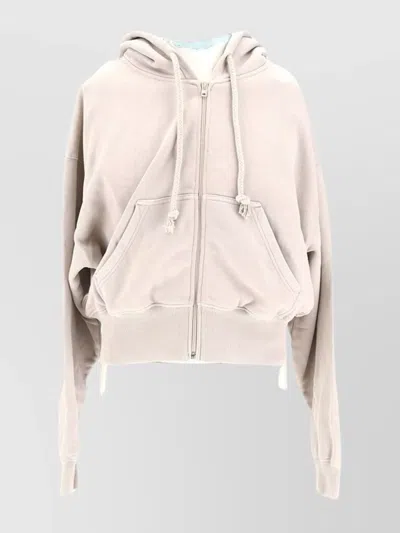 Acne Studios Beige Zip Hoodie In Djo Faded Grey