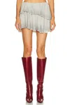 Acne Studios Layered Organic Cotton-blend Jersey Mini Skirt In Gray