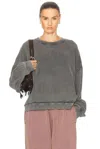 Acne Studios Fester Crewneck Sweater In Faded Black