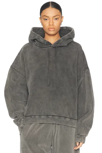 Acne Studios Fester Hoodie In Faded Black