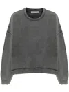 Acne Studios Gray Logo Patch Sweatshirt In Gray