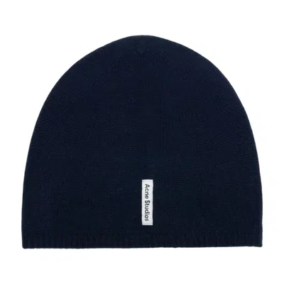 Acne Studios Fitted Beanie In Blue