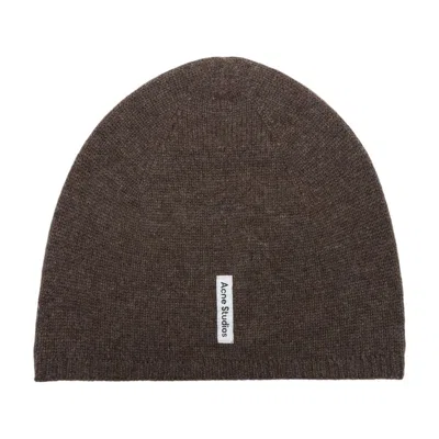 Acne Studios Fitted Beanie In Brown